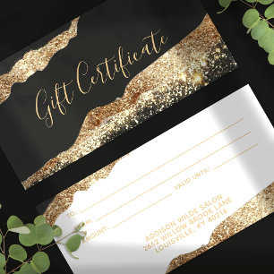 Ungeheuer Schwarze Und Gold Glitter-Geschenkkarte
