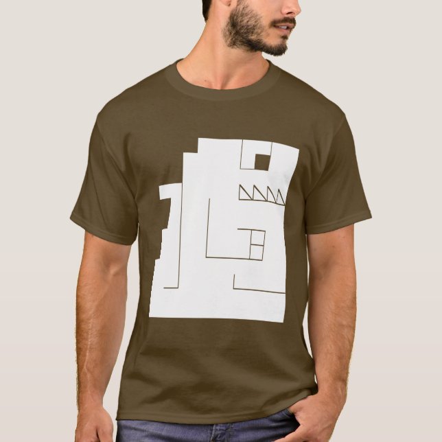 Ungeheueres Weiß T-Shirt (Vorderseite)