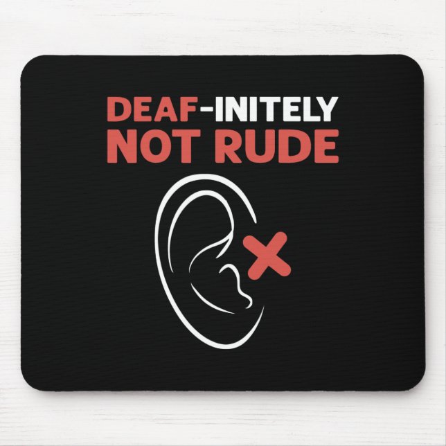 Ungehorsam nicht ruiniert. ASL Hand Sign Language  Mousepad (Vorne)