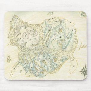 Ungekennzeichnete Karte von Trino Mousepad