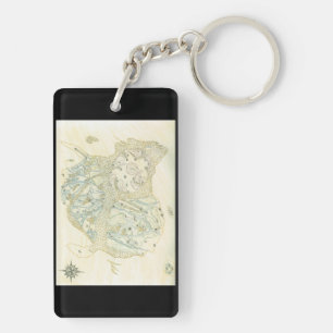 Ungekennzeichnete Karte von Trino Schlüsselanhänger