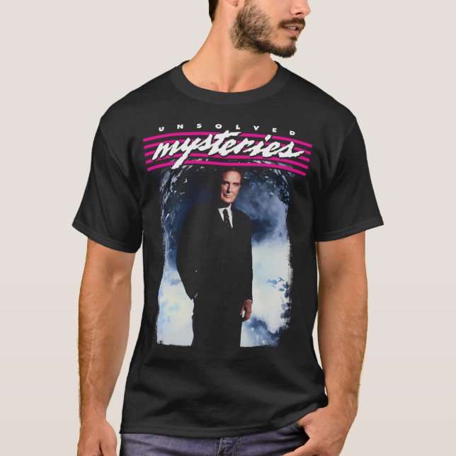 Ungelöste Geheimnisse - Robert Stack T-Shirt (Vorderseite)
