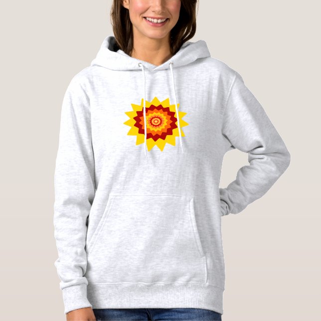 Ungerade Blume Frauenvogel Hoodie (Vorderseite)