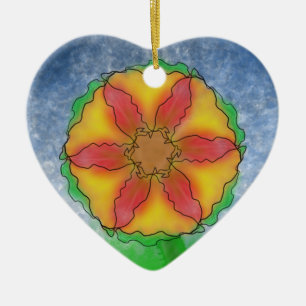 Ungerade Blume Keramik Ornament