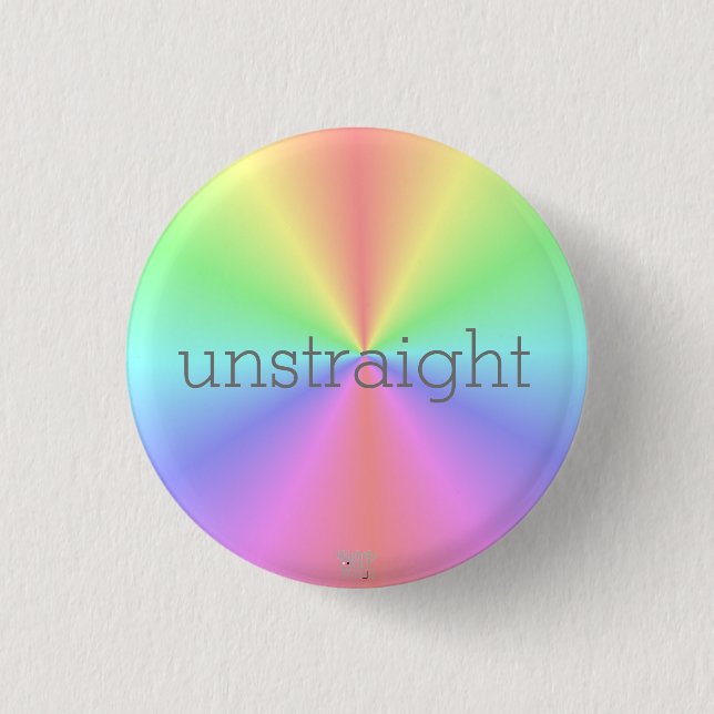 "Ungerade" LGBTQA+ Spaß/ Regenbogen Button (Vorderseite)