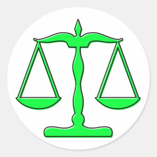 ungeradeRex-Skala der Gerechtigkeit Runder Aufkleber