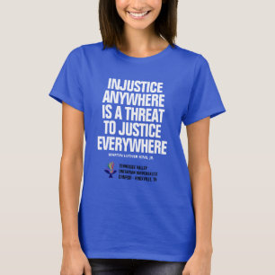 Ungerechtigkeit / Gerechtigkeit Blau T-Shirt