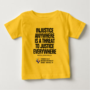Ungerechtigkeit / Justiztelegramm Baby T-shirt