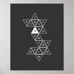 Ungerollt D20 Poster