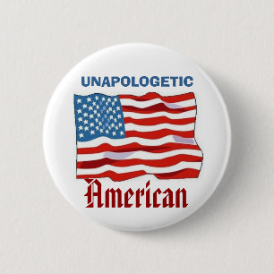 Ungerührter Amerikaner Button