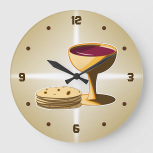 Ungesäuertes Brot und Wein Das letzte Abendessen O Große Wanduhr