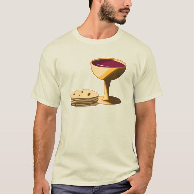 Ungesäuertes Brot und Wein Das letzte Abendessen O T-Shirt (Vorderseite)