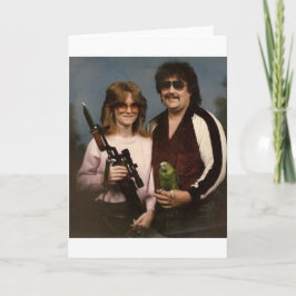 Ungeschickte Familien-Fotos - Paare mit Papageien! Karte
