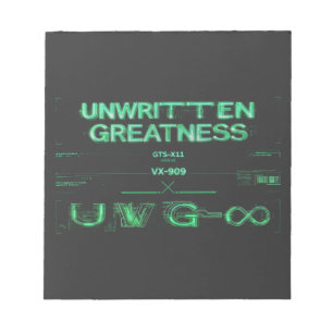 "Ungeschriebene Größe" Cyberpunk Notizblock