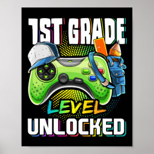 Ungesichertes Videospiel der 1. Klasse bis zur Sch Poster