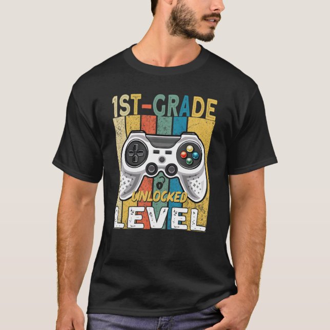 Ungesichertes Videospiel der 1. Klasse bis zur Sch T-Shirt (Vorderseite)