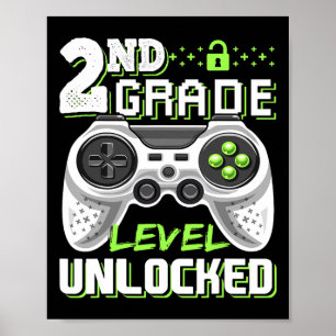 Ungesichertes Videospiel der zweiten Stufe zurück Poster