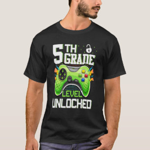 Ungesperrte Gamer-Videospiele der 5. Klasse auf T-Shirt