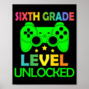 Ungesperrtes Videospiel der 6. Stufe zurück zur Sc Poster