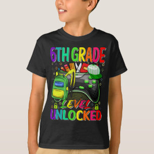 Ungesperrtes Videospiel der 6. Stufe zurück zur Sc T-Shirt