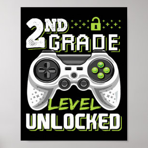 Ungesperrtes Videospiel der zweiten Stufe bis zur Poster