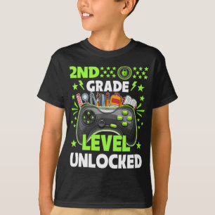 Ungesperrtes Videospiel der zweiten Stufe zurück z T-Shirt
