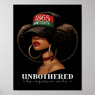Ungestört von negativen Soulen Afro Black Girl Ame Poster