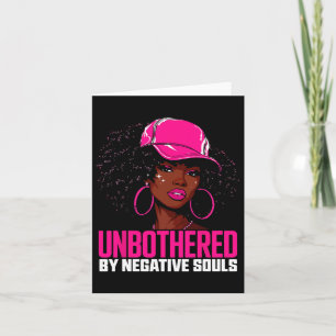 Ungestört von negativen Soulen Afro Queen Sy Black Karte