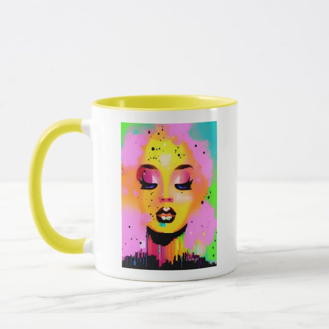Ungestörte Abstrakte Kunst Tasse (Links)