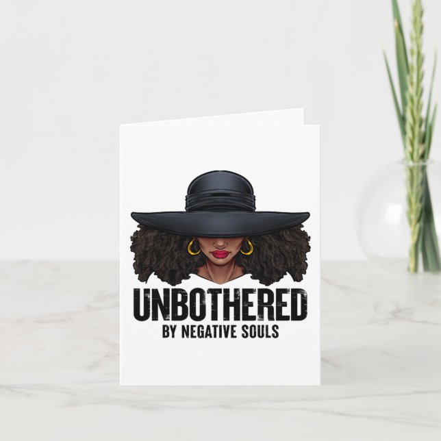 Ungestörte Sassy Black Queen African American Ladi Karte (Vorderseite)