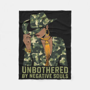 Ungestörter Western Black Cowgirl Camouflage Camou Fleecedecke