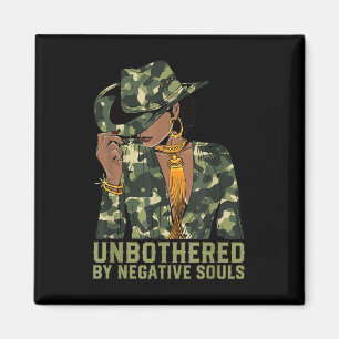Ungestörter Western Black Cowgirl Camouflage Camou Magnet