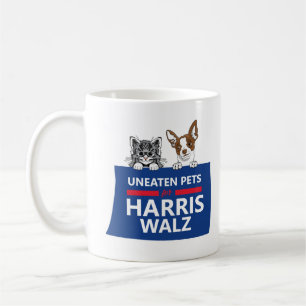 Ungeteilte Haustiere für Harris Walz Kaffeetasse