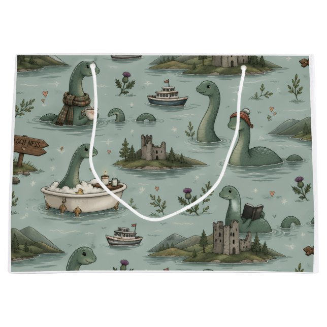 Ungetüm von Loch Ness  Große Geschenktüte (Vorderseite)