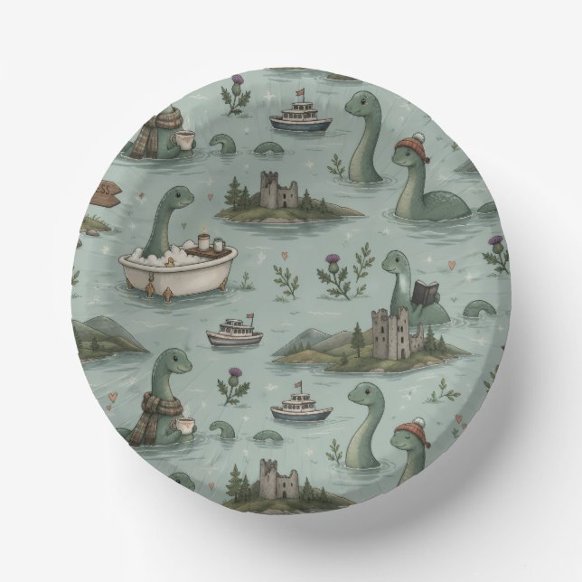 Ungetüm von Loch Ness  Pappteller (Vorderseite)
