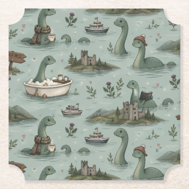 Ungetüm von Loch Ness  Untersetzer (Vorderseite)