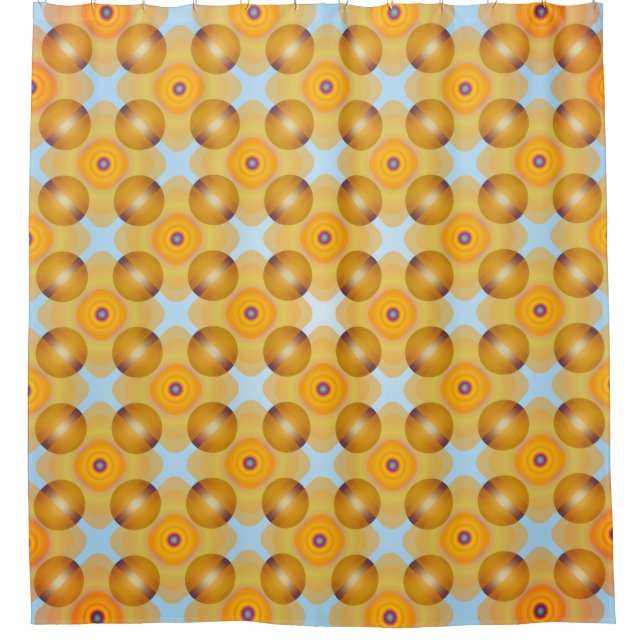 Ungewöhnlich gelb geometrisch duschvorhang (Vorderseite)