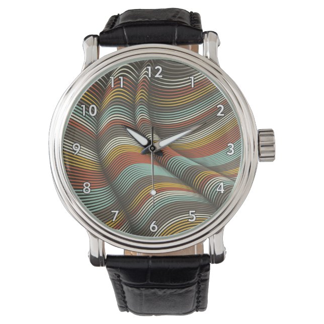 Ungewöhnlich geschwungene Flex Lines Armbanduhr (Vorderseite)
