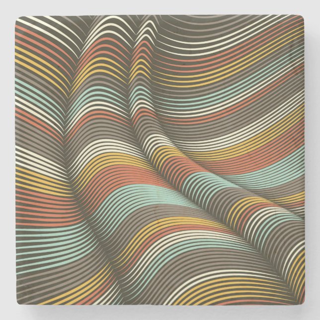 Ungewöhnlich geschwungene Flex Lines Steinuntersetzer (Vorderseite)