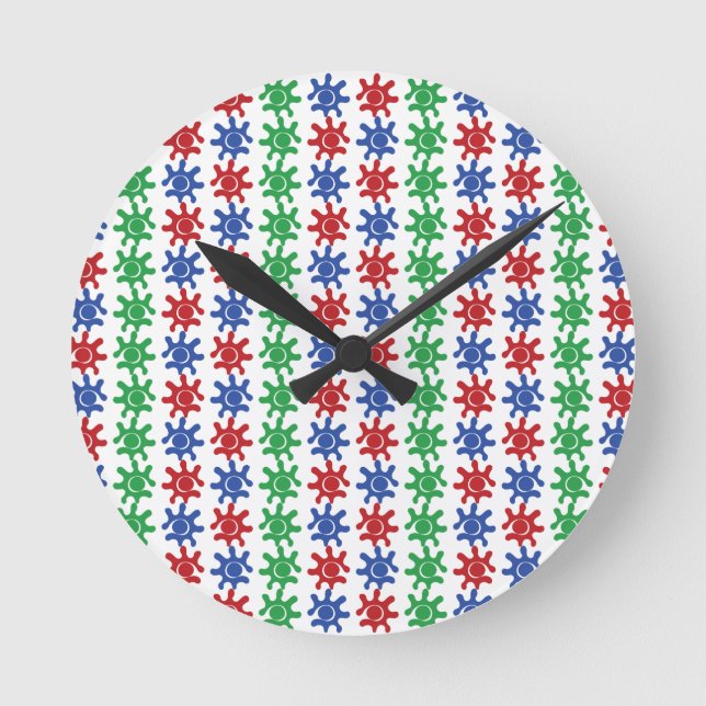 Ungewöhnliche abstrakte Musteruhr Runde Wanduhr (Vorderseite)