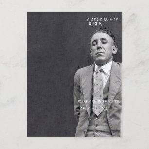 Ungewöhnliche antike Kriminaldieb-Tasse Fotografie Postkarte