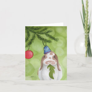 Ungewöhnliche Feiertags-Tiere: Bunny Karte 4"x5.6"