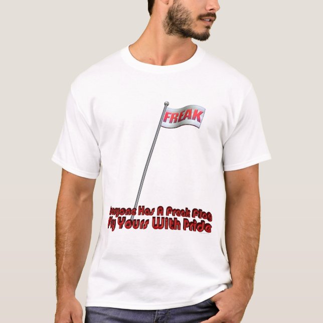 Ungewöhnliche Flaggen-Fliege T-Shirt (Vorderseite)