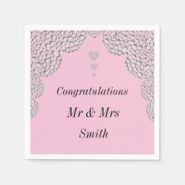 Ungewöhnliche hübsche Hochzeit personalisierte Ser Serviette