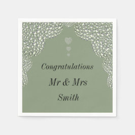 Ungewöhnliche hübsche Hochzeit personalisierte Ser Serviette