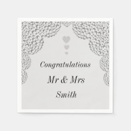 Ungewöhnliche hübsche Hochzeit personalisierte Ser Serviette