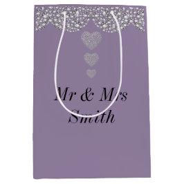 Ungewöhnliche hübsche personalisierte Hochzeitsges Mittlere Geschenktüte