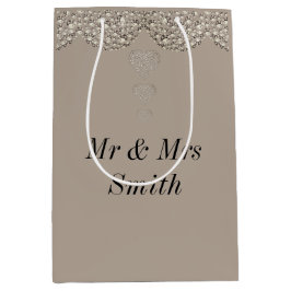 Ungewöhnliche hübsche personalisierte Hochzeitsges Mittlere Geschenktüte