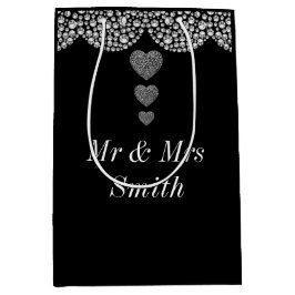 Ungewöhnliche hübsche personalisierte Hochzeitsges Mittlere Geschenktüte