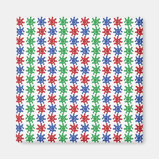 Ungewöhnlicher abstrakter Muster-Magnet  Magnet (Vorne)
